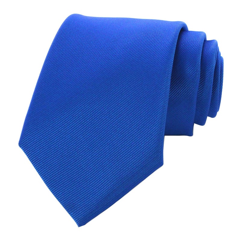 RBOCOTT Silk Royal Blue Tie Business Wedding Formal Necktie for Men (Blue) - Image 3